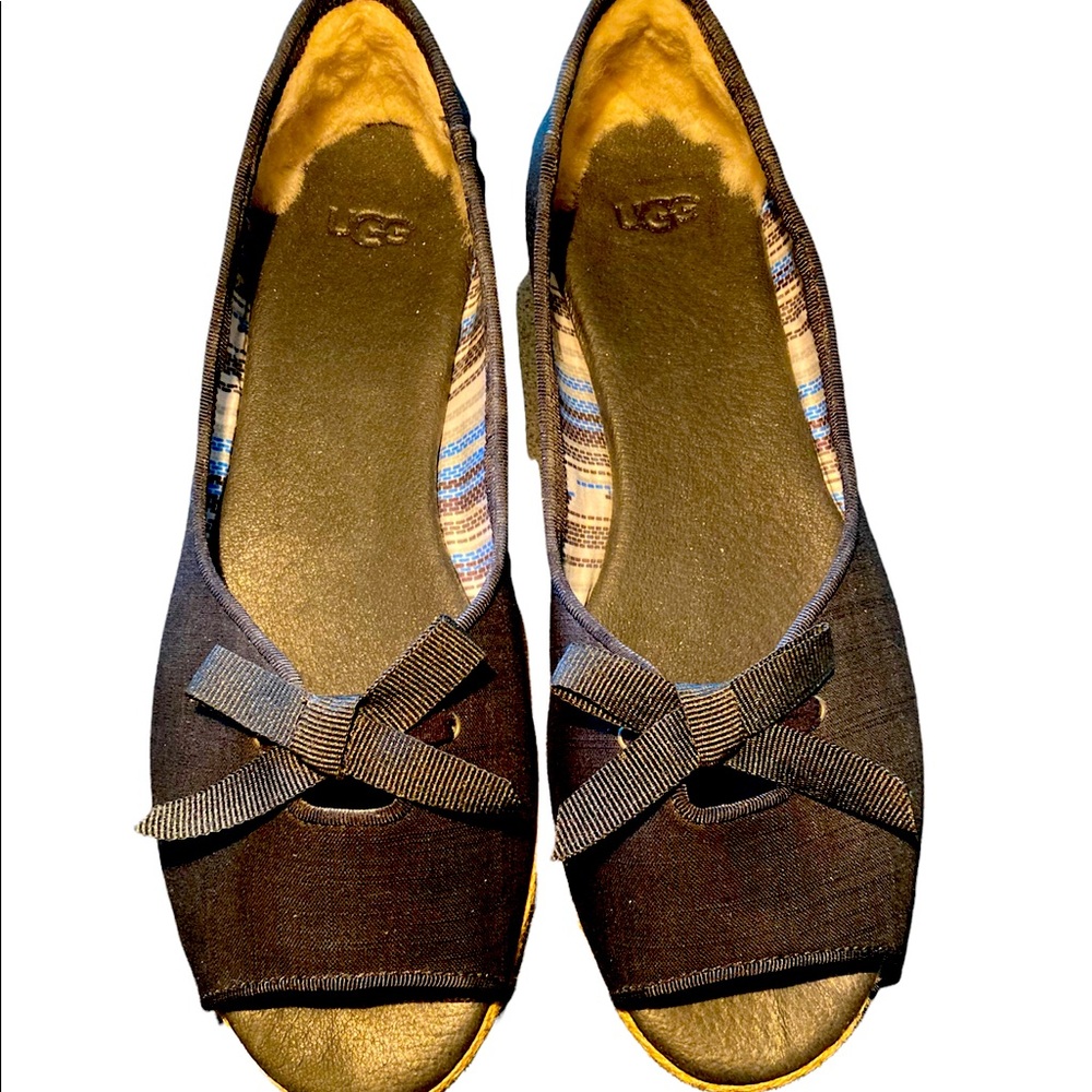 Ugg Canvas Peep Toe Shoes NWOT